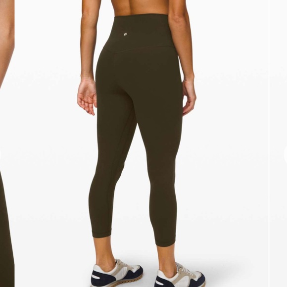 lululemon athletica Pants - Lululemon Align Crop 23" Dark Olive size 14